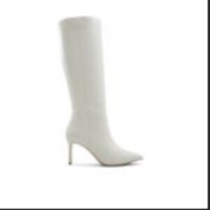 ALDO white heeled boots